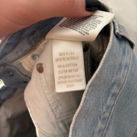 Agolde Broken Waistband Denim Shorts Size 24 NWOT - Picture 7 of 7